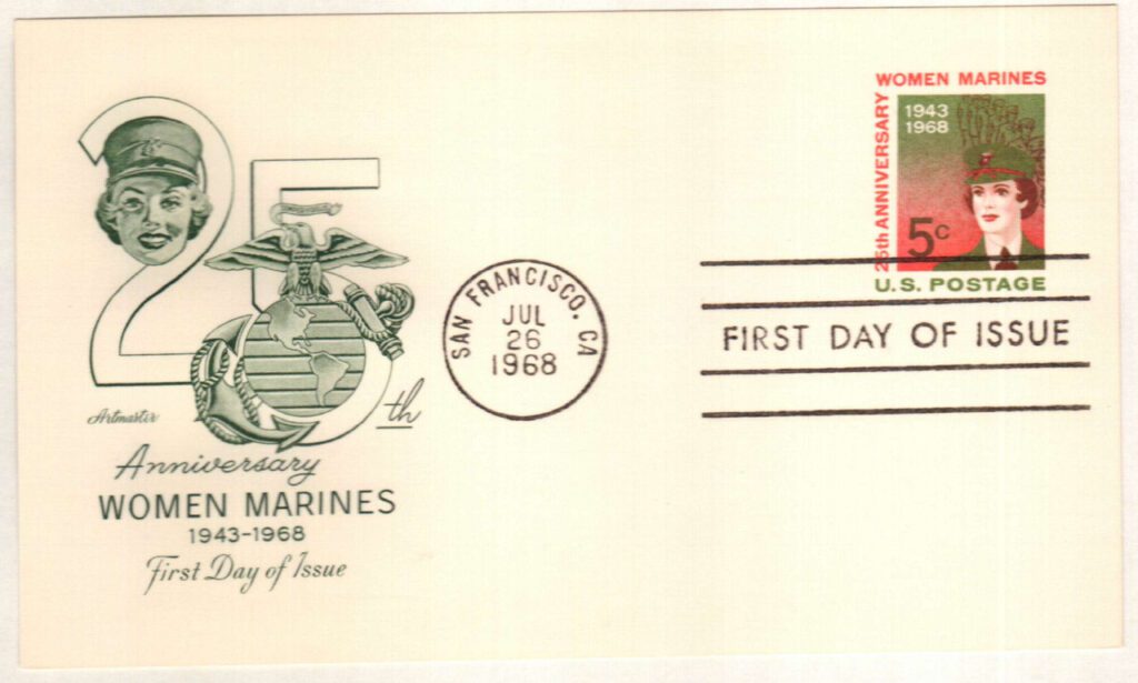#UX56 - 1968 5c Postal Card - Women Marines