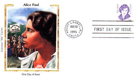 # 2943 - 1995 78c Great Americans: Alice Paul Colorano Silk Cachet First Day Cover