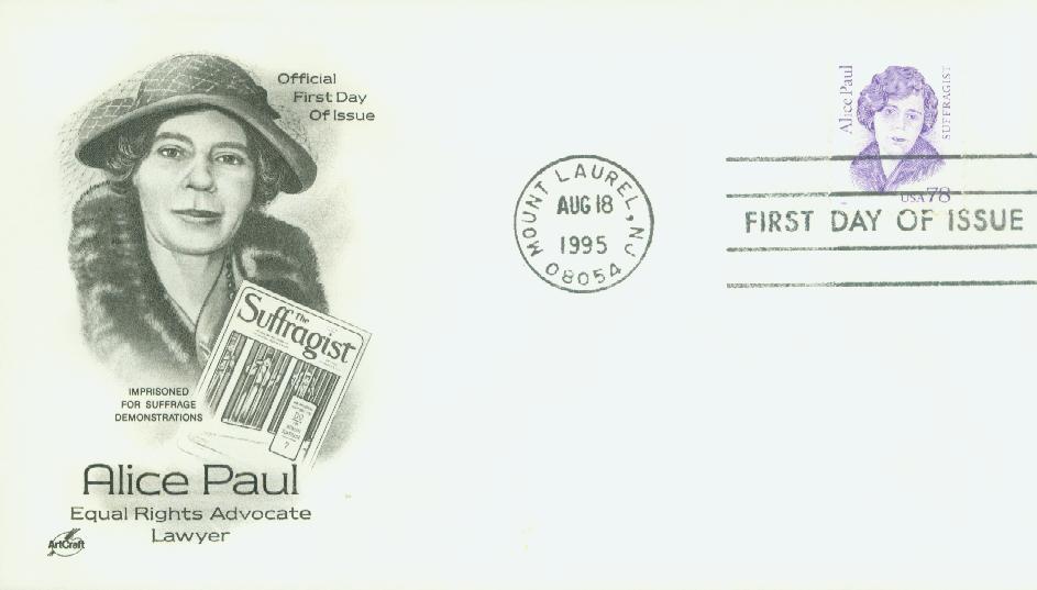 # 2943 - 1995 78c Great Americans: Alice Paul Classic First Day Cover
