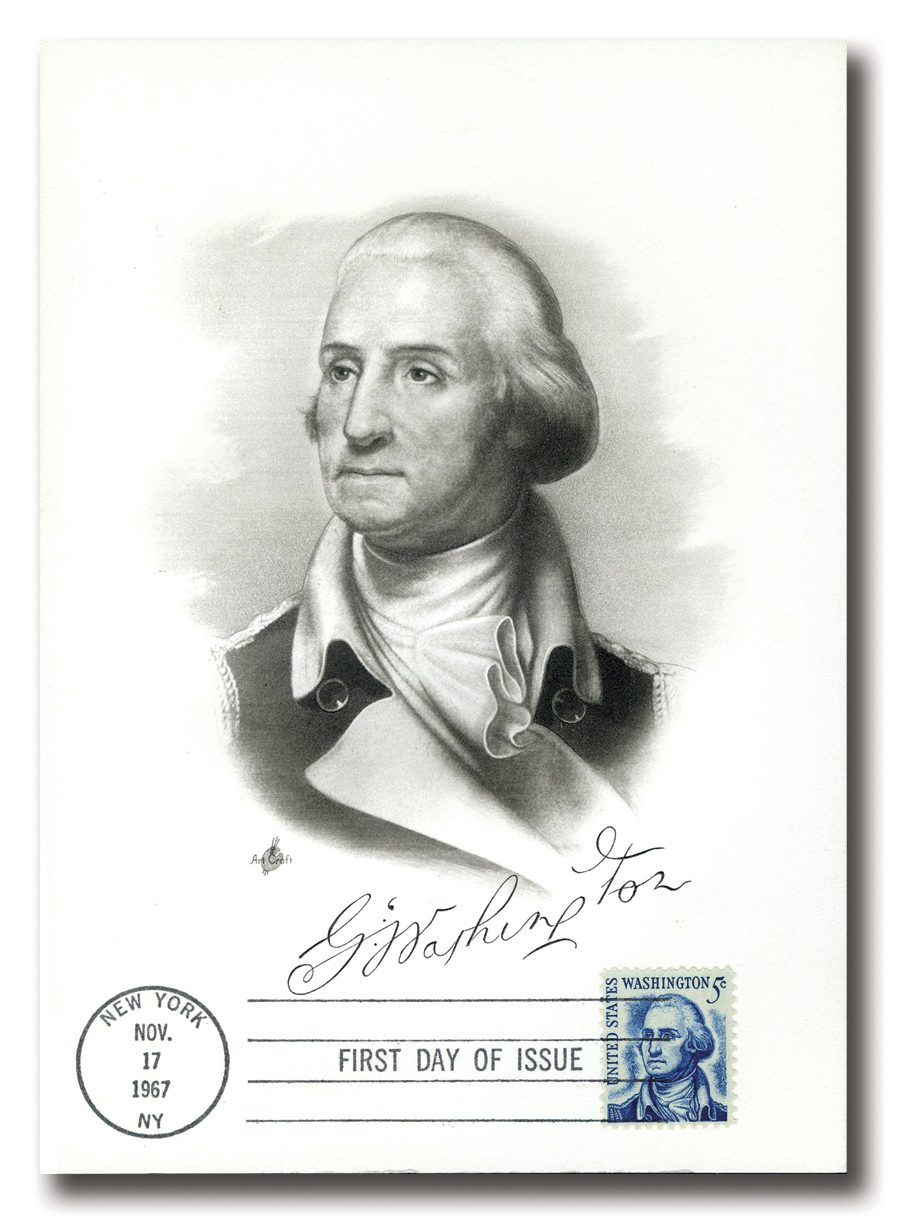 George Washington, 11/17/1967, #1283B First Day Stamp Portrait