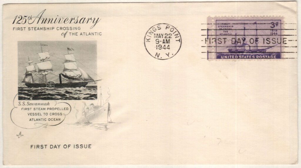 #923 - 1944 3c Steamship "Savannah" Classic First Day Cover