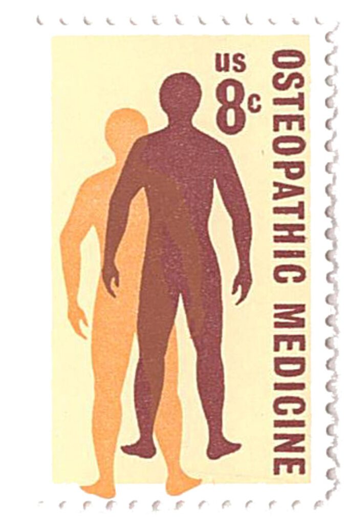 #1469 - 1972 8c Osteopathic Medicine color shift error