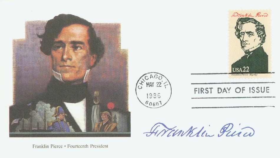 # 2217e - 1986 22c President Pierce First Day Cover