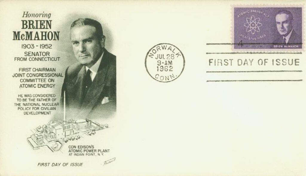 # 1200 - 1962 4c Senator Brien McMahon  Fleetwood First Day Cover