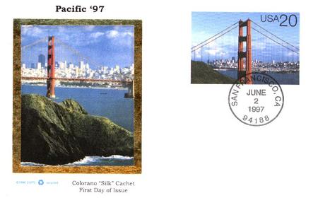 1997 20¢ Postal Card - Golden Gate Bridge in Daylight