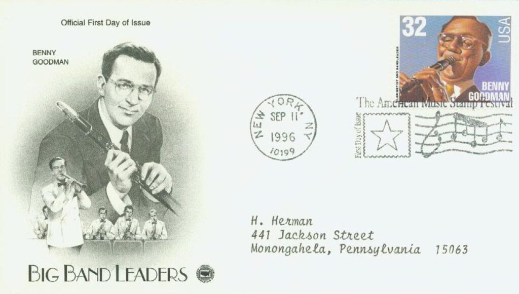 # 3099 - 1996 32c Big Band Leaders: Benny Goodman Classic First Day Cover