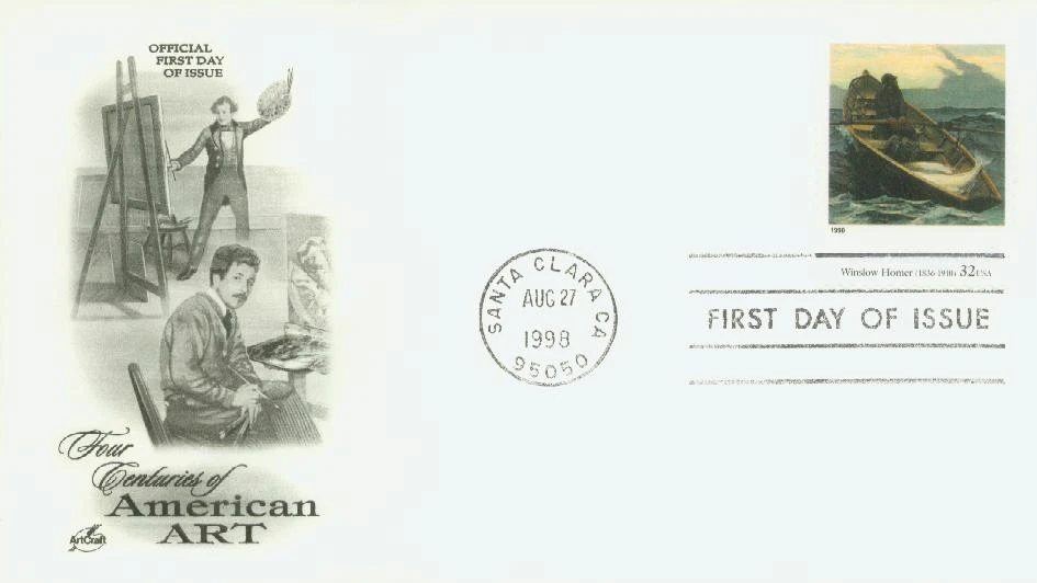 3236j - 1998 32c Four Centuries of American Art: Winslow Homer Classic First Day Cover
