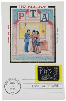 # 1463 - 1972 8c Parent-Teacher Association Colorano Silk Cachet First Day Cover