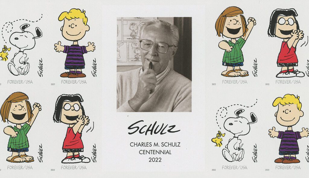 Birth of Charles Schulz Mystic Stamp Discovery Center