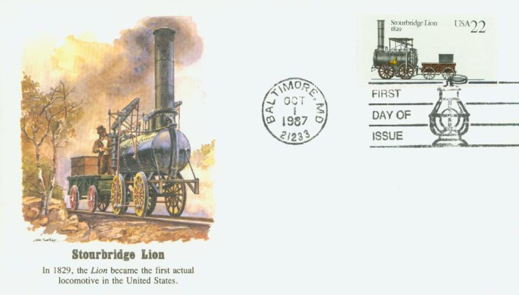 #2362 - 1987 22c Steam Locomotives: Stourbridge Lion Fleetwood First Day Cover