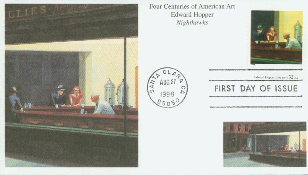 #3236p - 1998 32c Four Centuries of American Art: Edward Hopper Mystic First Day Cover