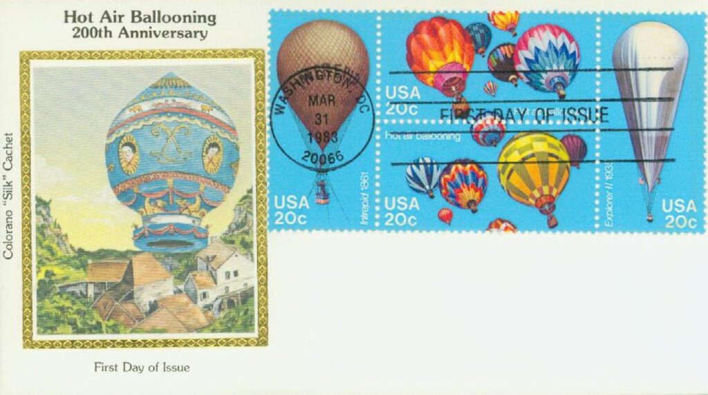 # 2032-35 - 1983 20c Balloons Colorano Silk Cachet First Day Cover