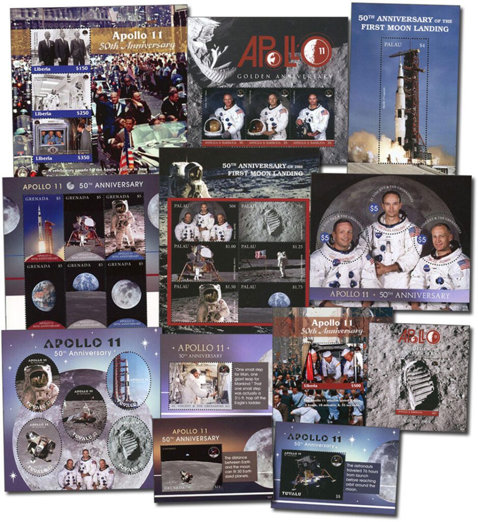 #M12456 - Apollo 11 50th Anniversary, 6 sheet and 6 souvenir sheets
