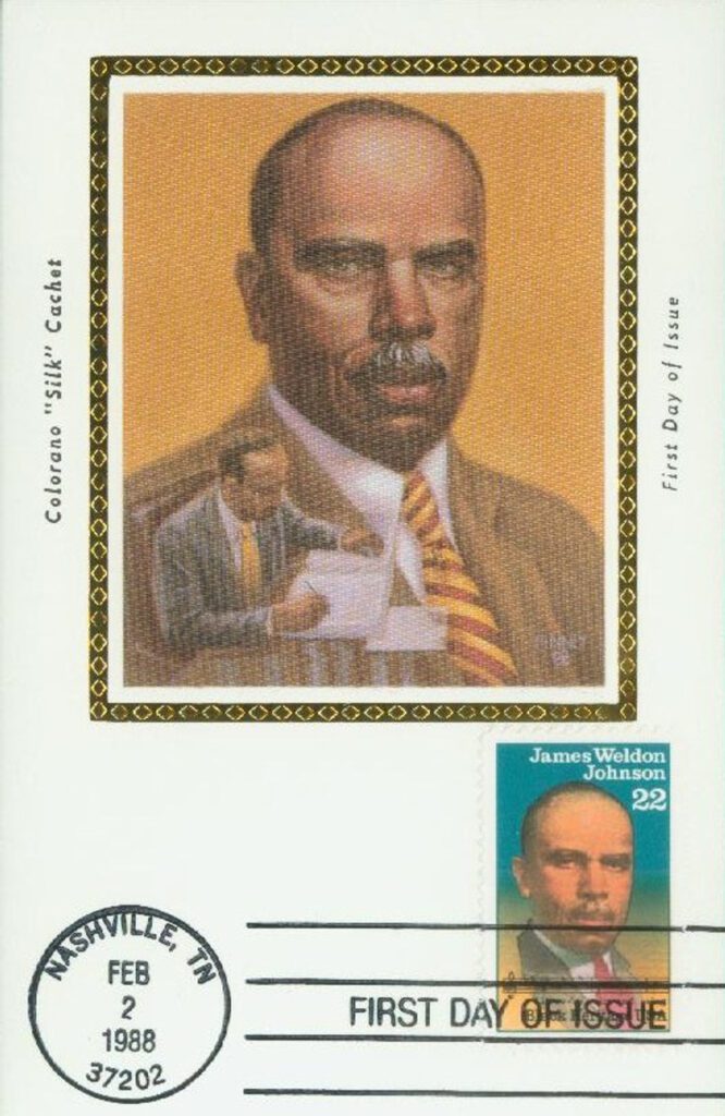 #2371 - 1988 22c Black Heritage: James Weldon Johnson Colorano Silk Cachet First Day Cover