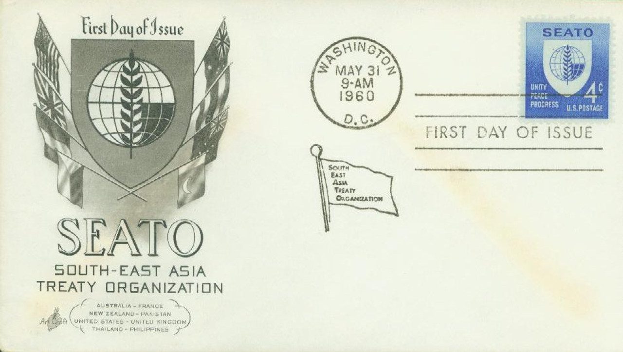 1960 4¢ SEATO Classic First Day Cover