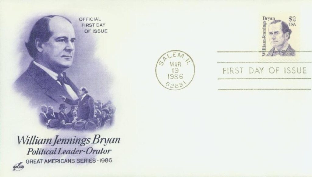 # 2195 - 1986 $2 Great Americans: William Jennings Bryan Classic First Day Cover