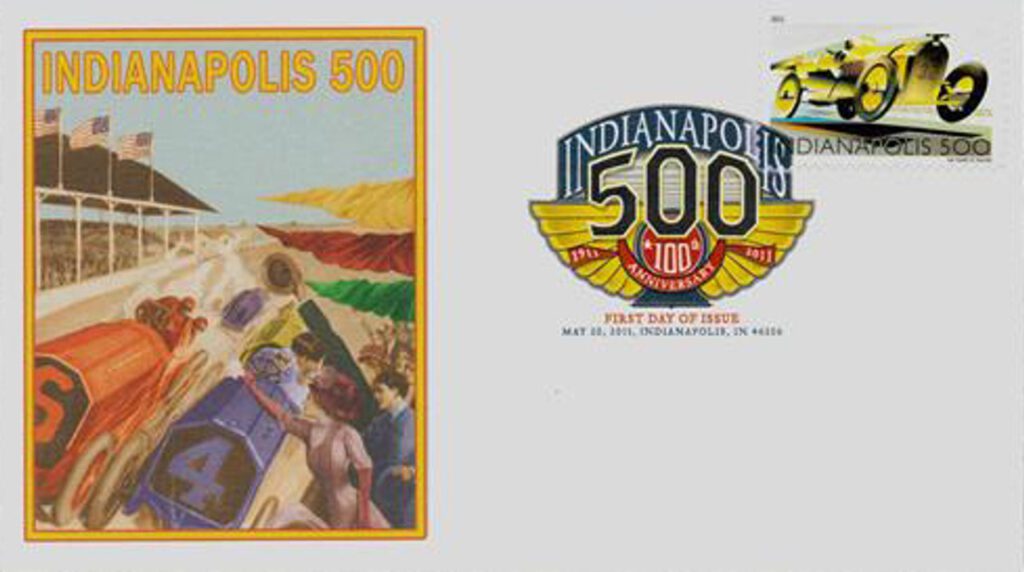 #4530 - 2011 First-Class Forever Stamp, Indianapolis 500 Fleetwood First Day Cover with Digital Color Cancel