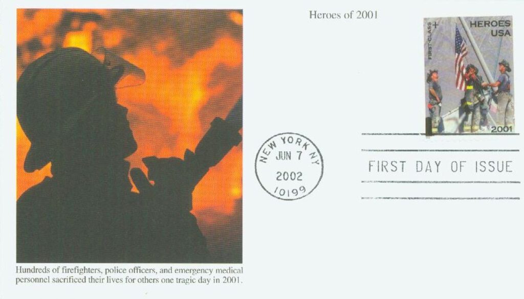 #B2 - 2002 Non-Denominated, 34c & 11c Surtax Semipostal - Heroes of 2001 Mystic First Day Cover