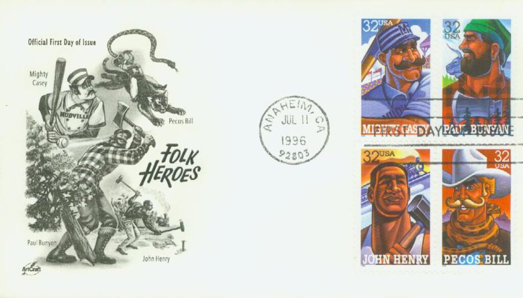 #3083-86 - 1996 32c Folk Heroes Classic First Day Cover