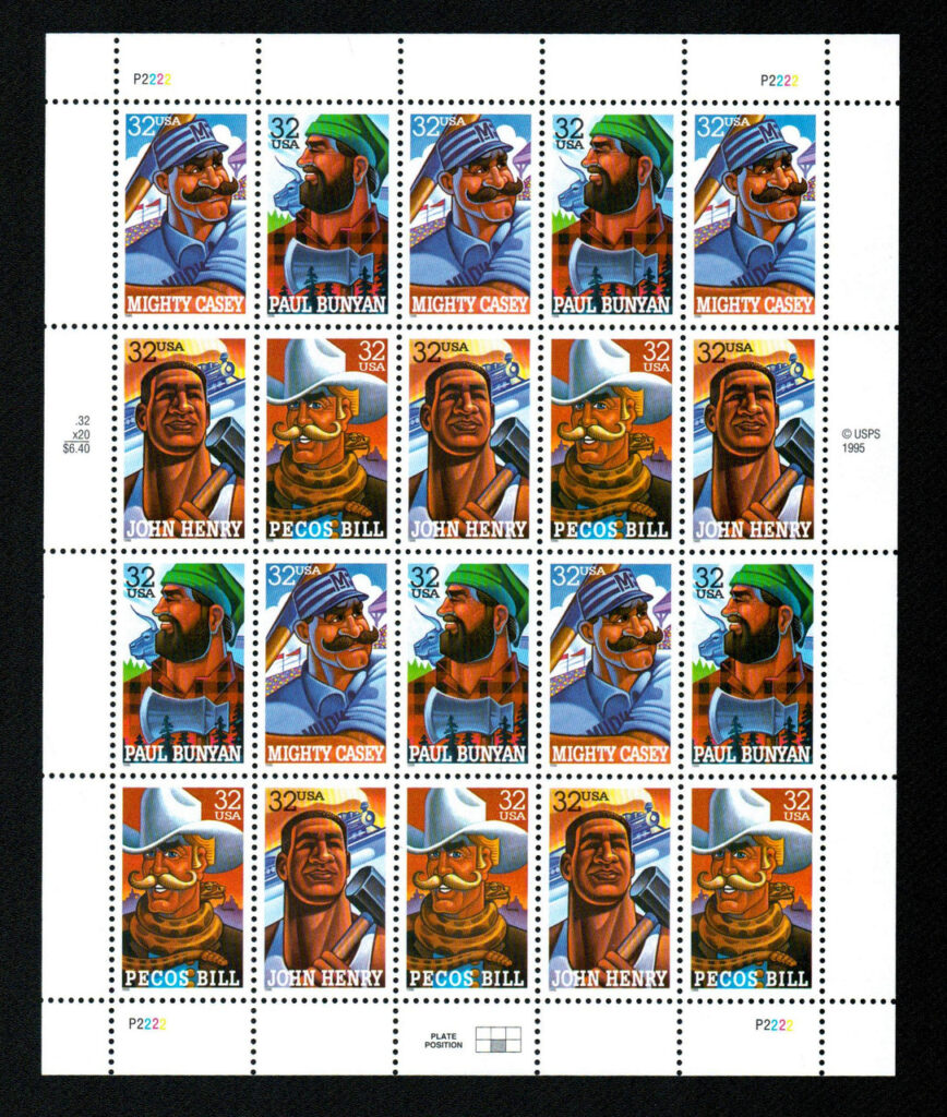 #3083-86
1996 32c Folk Heroes