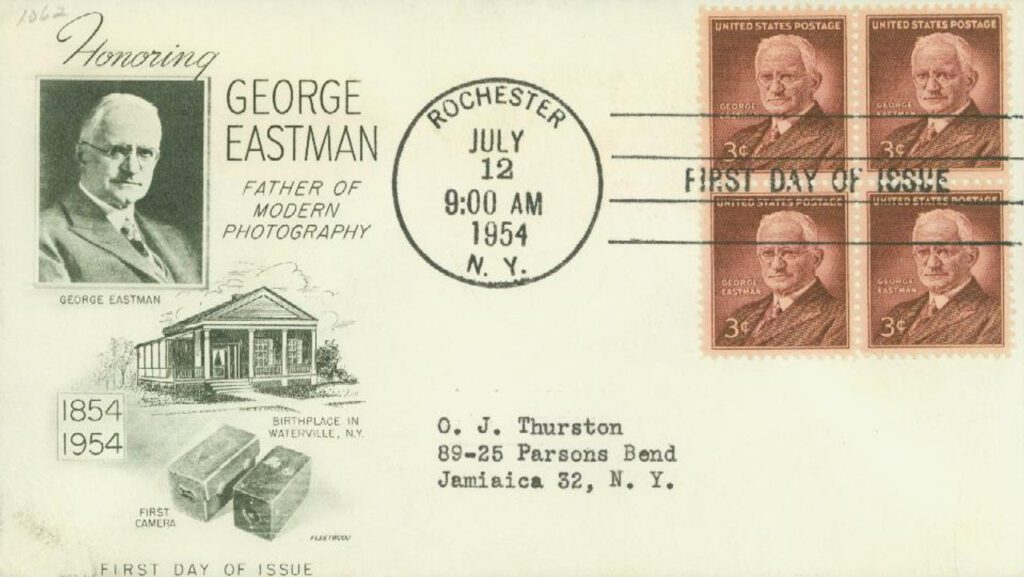 1062 - 1954 3c George Eastman  Fleetwood First Day Cover