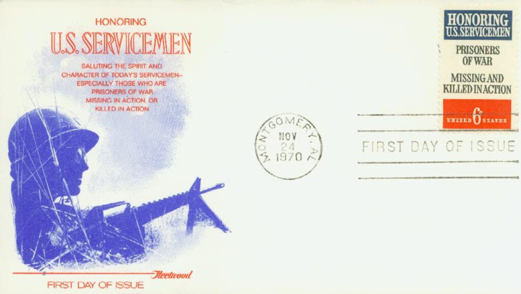 #1422 - 1970 6c Honoring US Servicemen: POW and MIA Fleetwood First Day Cover