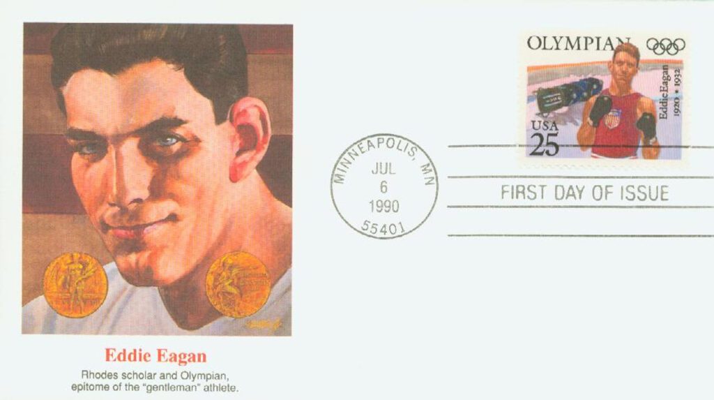 #2499 - 1990 25c Olympians: Eddie Eagan Fleetwood First Day Cover