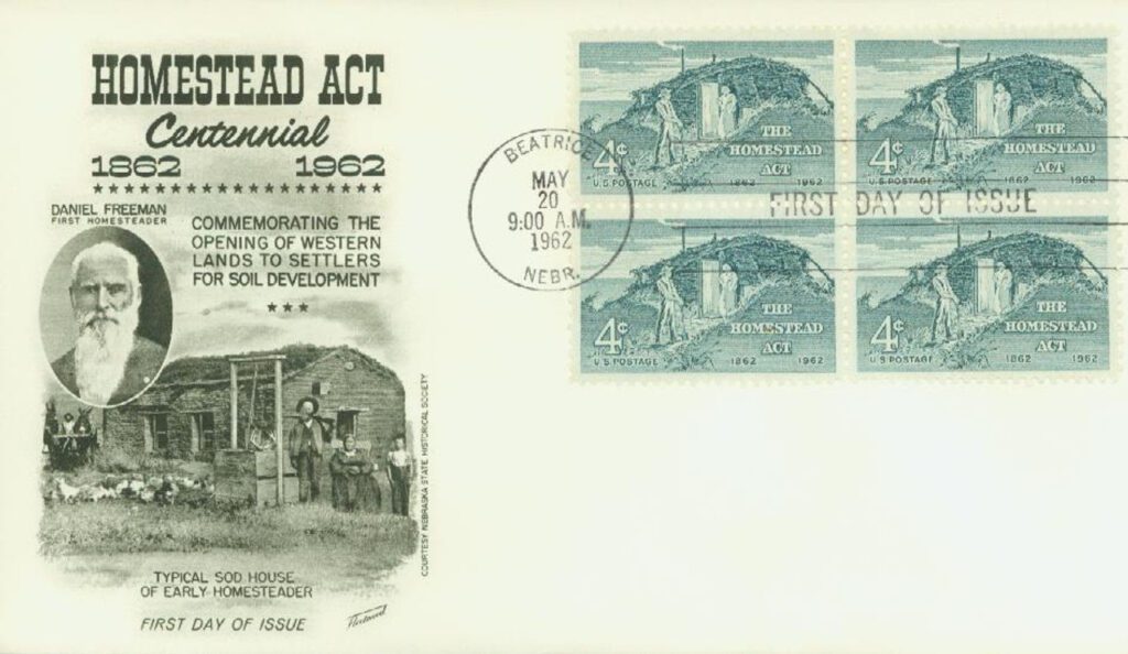 1198 - 1962 4c Homestead Act Fleetwood First Day Cover