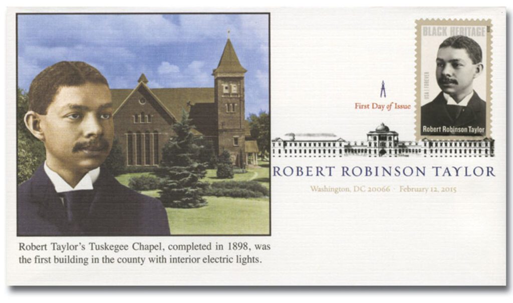 #4958 - 2015 First-Class Forever Stamp,Black Heritage: Robert Robinson Taylor Fleetwood First Day Cover with Color First Day Cancel