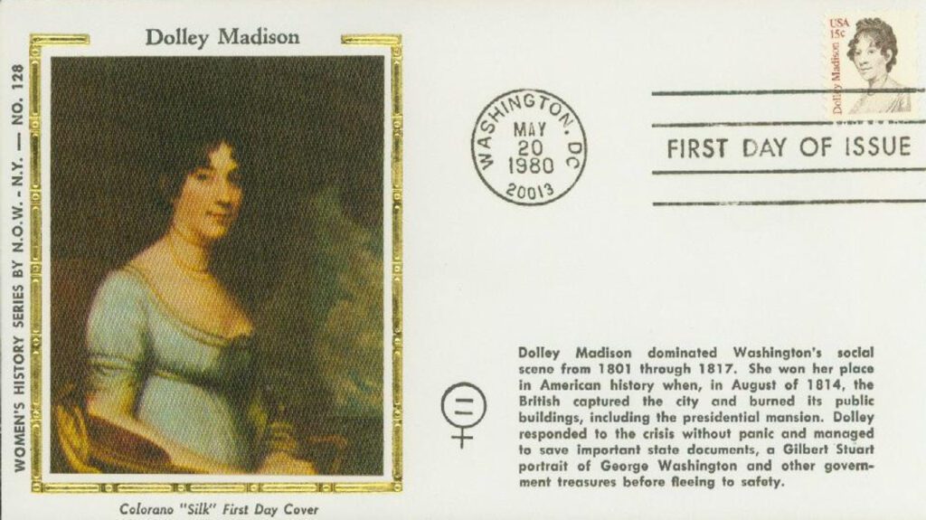 1980 15¢ Dolley Madison  Colorano Silk Cachet First Day Cover