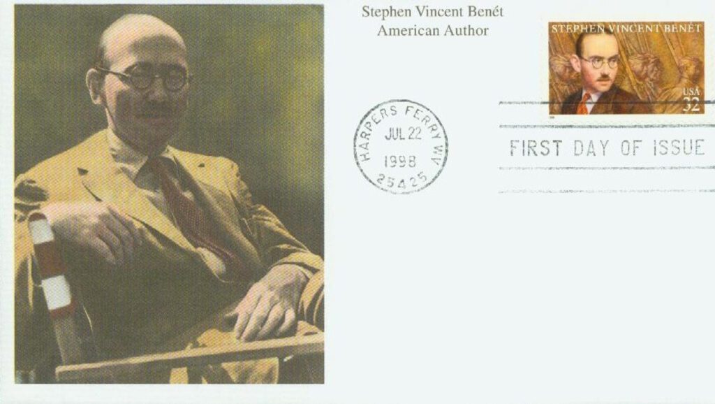#3221 - 1998 32c Literary Arts: Stephen Vincent Benet Mystic First Day Cover