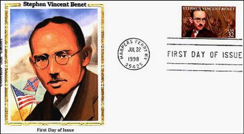 #3221 - 1998 32c Literary Arts: Stephen Vincent Benet Colorano Silk Cachet First Day Cover