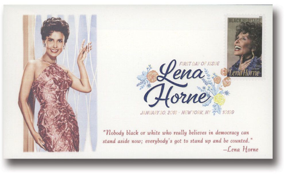 #5259 - 2018 First-Class Forever Stamp - Black Heritage: Lena Horne Fleetwood FDC with Color First Day Cancel