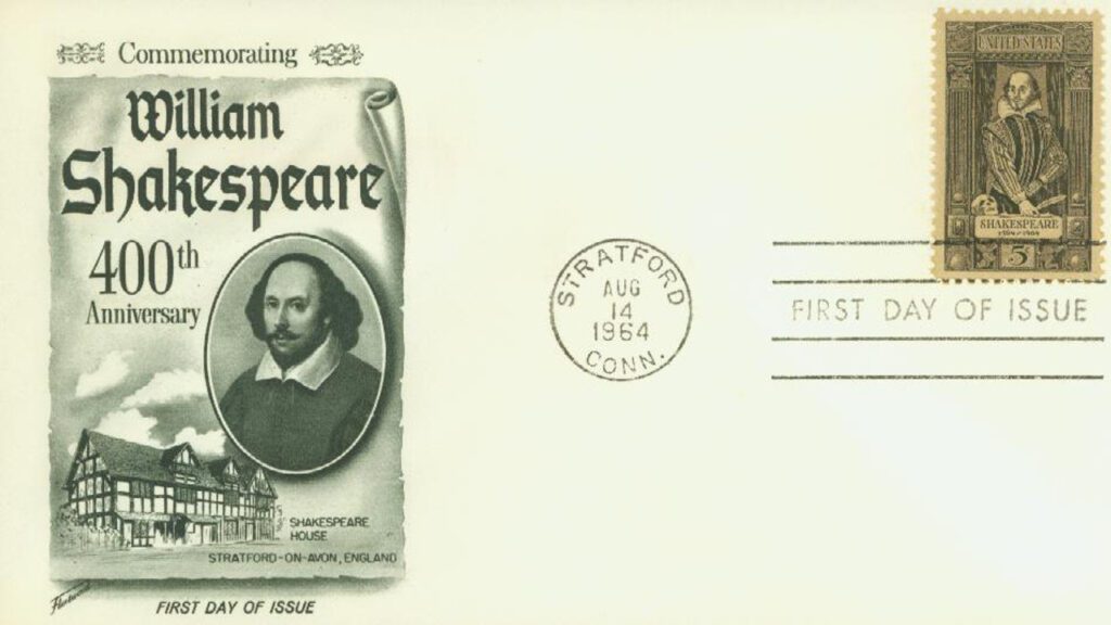#1250 - 1964 5c William Shakespeare Fleetwood First Day Cover