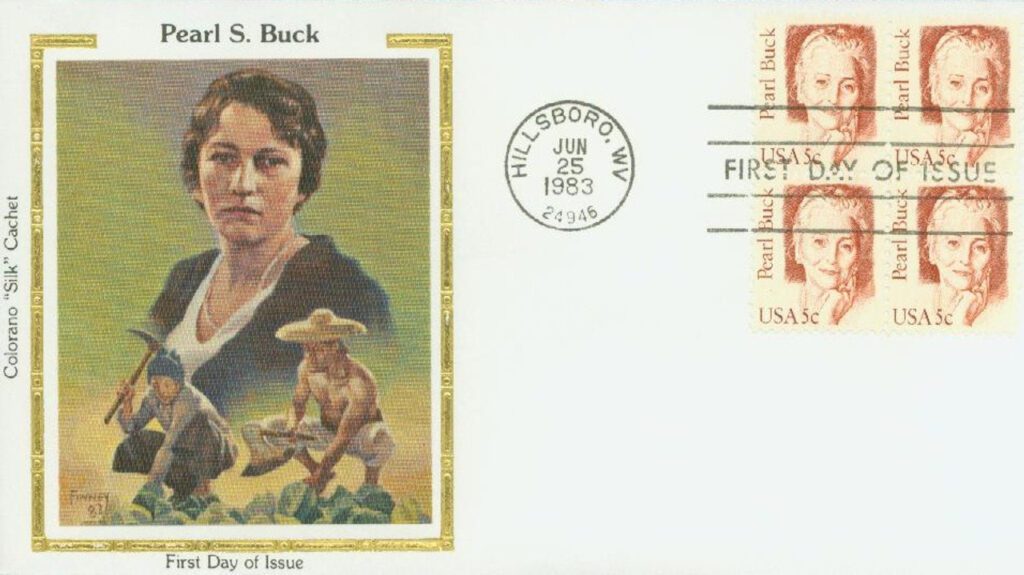 #1848 - 1983 5c Great Americans: Pearl Buck Colorano Silk Cachet First Day Cover