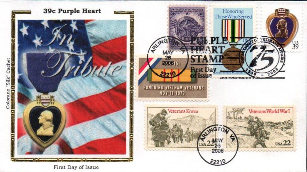#4032 - 2006 39c Purple Heart Colorano Silk Cachet Combination First Day Cover