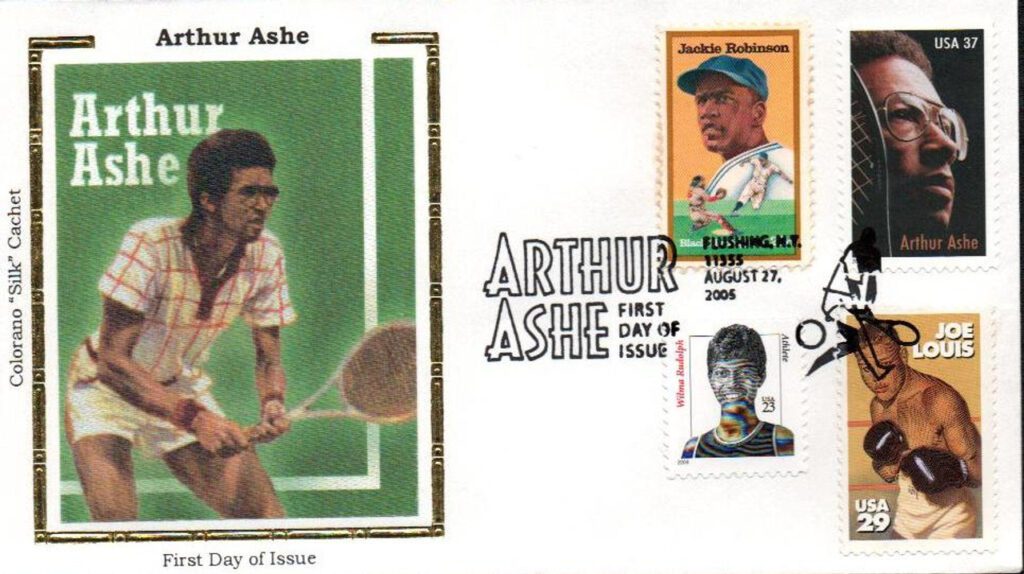 #3936 - 2005 37c Arthur Ashe Colorano Silk Cachet Combination First Day Cover