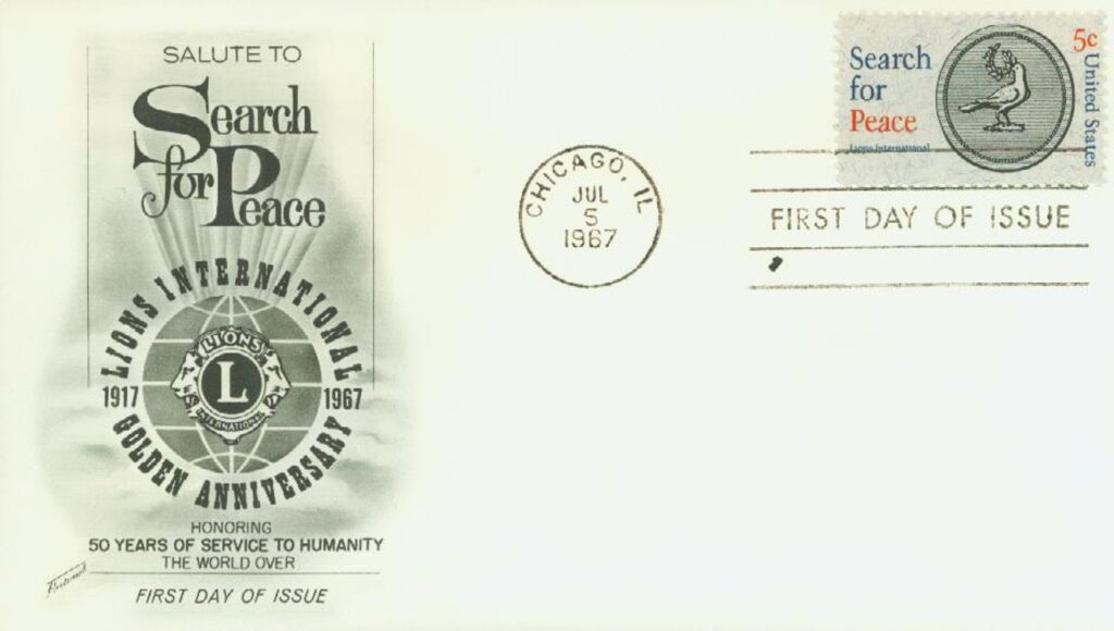 #1326 - 1967 5c Search for Peace, Lions International Fleetwood First Day Cover