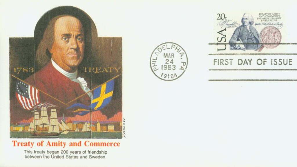 2036 - 1983 20c US and Sweden Fleetwood First Day Cover