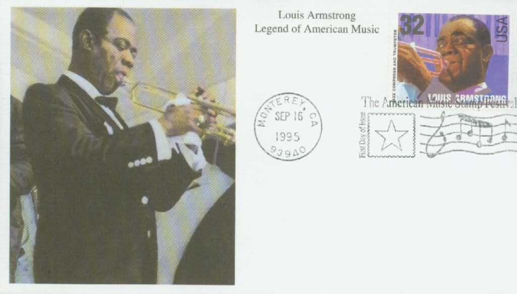 #2984 - 1995 32c Jazz Musicians: Louis Armstrong Mystic First Day Cover