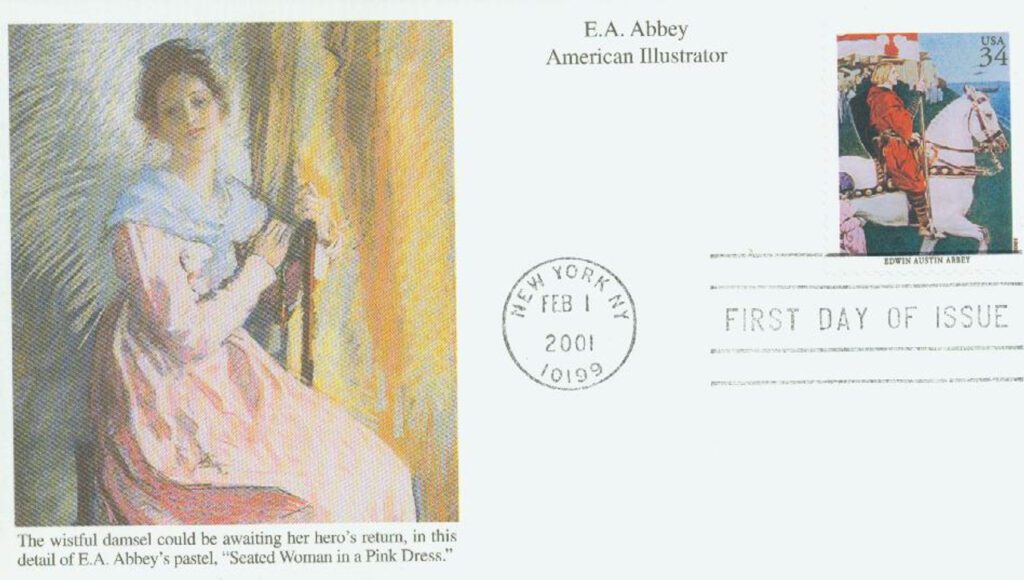 #3502k - 2001 34c American Illustrator E.A. Abbey Mystic First Day Cover