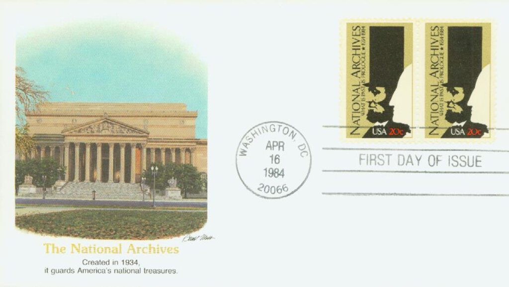 #2081 - 1984 20c National Archives 50th Anniversary Fleetwood First Day Cover