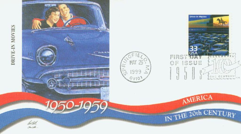 #3187i - 1999 33c Celebrate the Century,1950s: Drive-In Movies Fleetwood First Day Cover