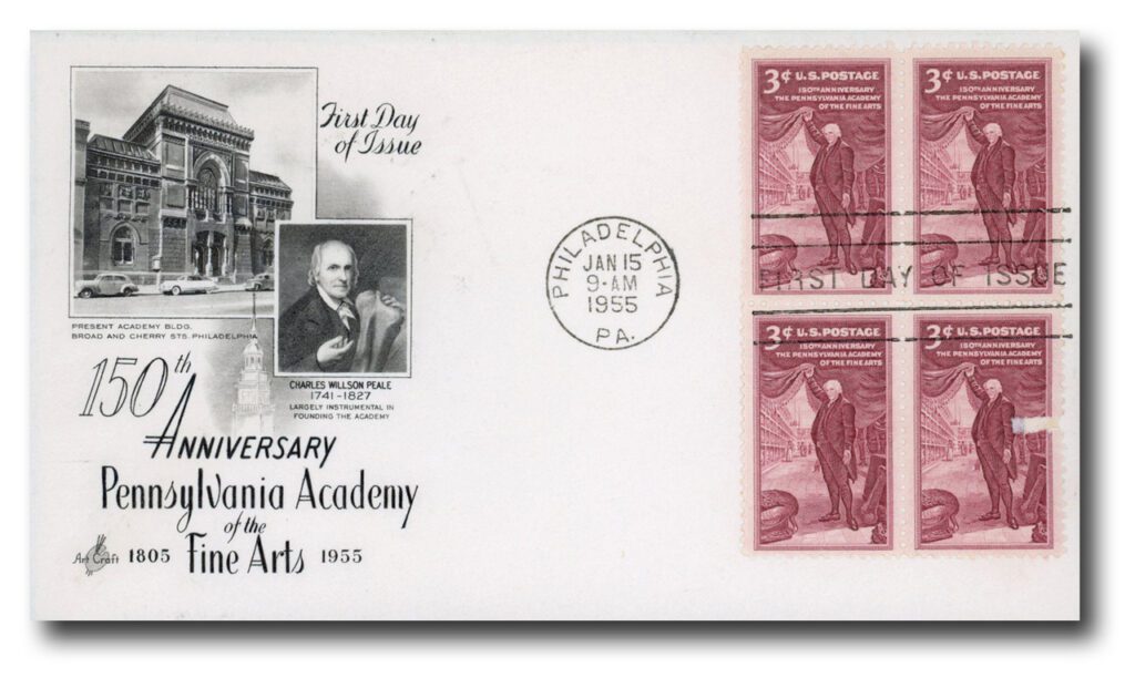 # 1064 - 1955 3¢ Pennsylvania Academy Classic First Day Cover