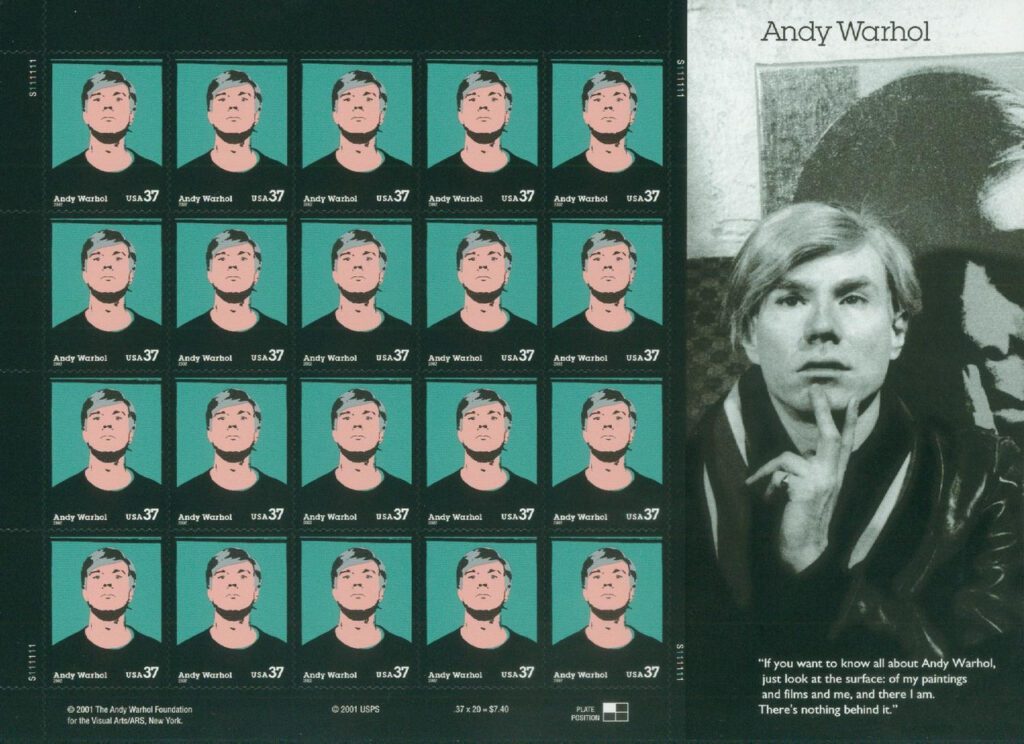 #3652 - 2002 37c Andy Warhol mint sheet