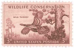 US #1077 1956 Wild Turkey