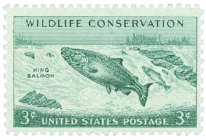 US #1079 1956 King Salmon