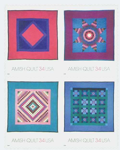 US #3524-27 Amish Quilts