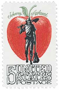 1966 5¢ Johnny Appleseed stamp