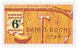 1968 6¢ Daniel Boone stamp